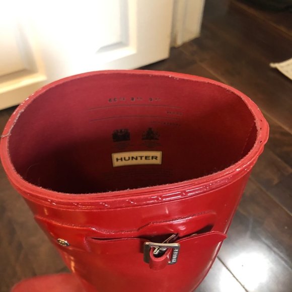 Authentic Hunter Rain Boots - Women's Size 8 - Red - Picture 3 of 4